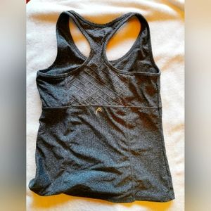 Head brand ladies tank and skort set, size large, charcoal grey